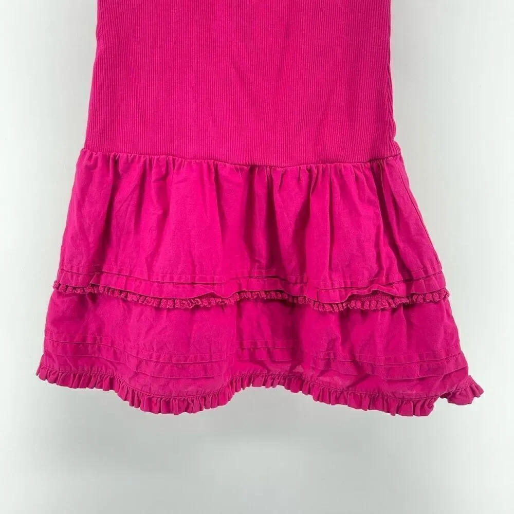 Ralph Lauren Girl’s Pink Sleeveless 100% Cotton Tiered Dress Size 4/5